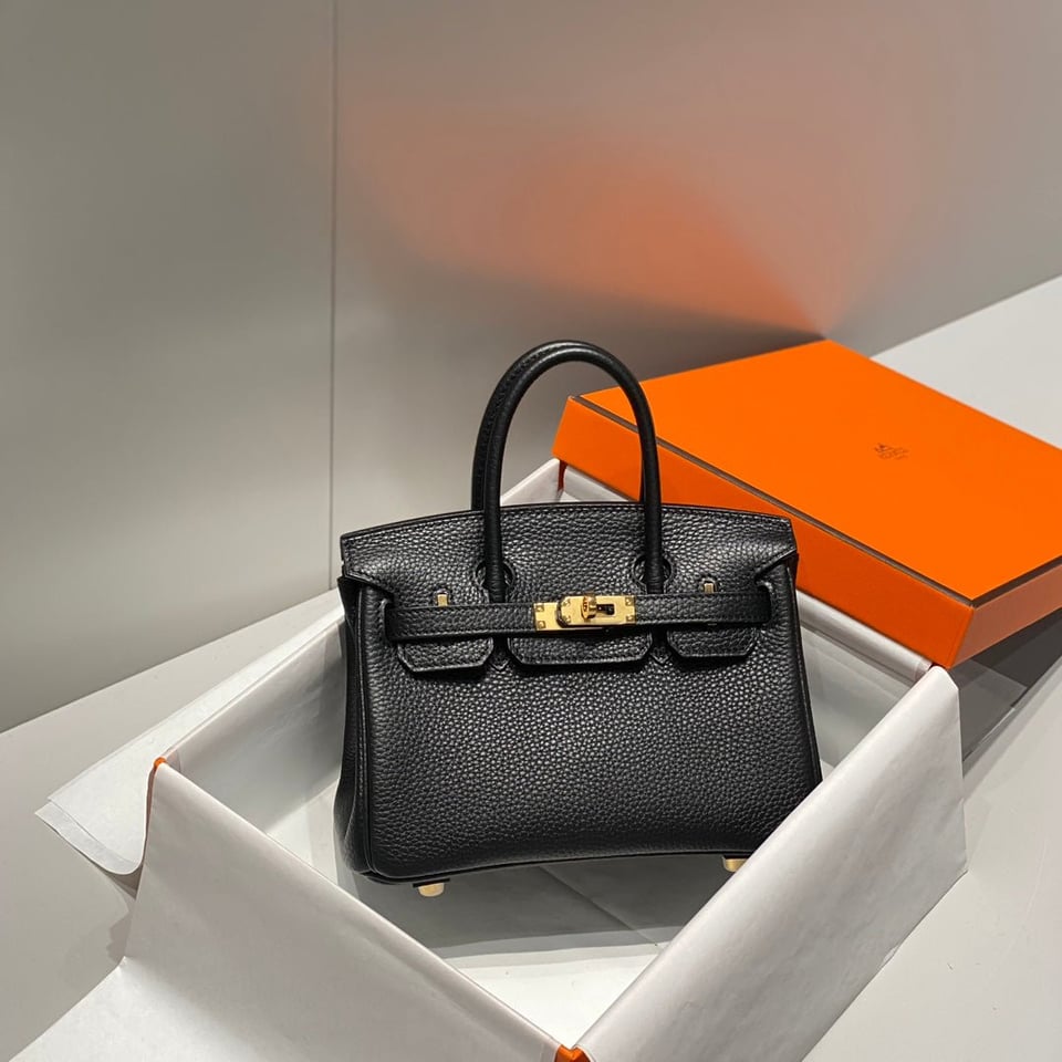 Hermes Birkin 20Cm Black Togo Leather Gold Hardware view 2