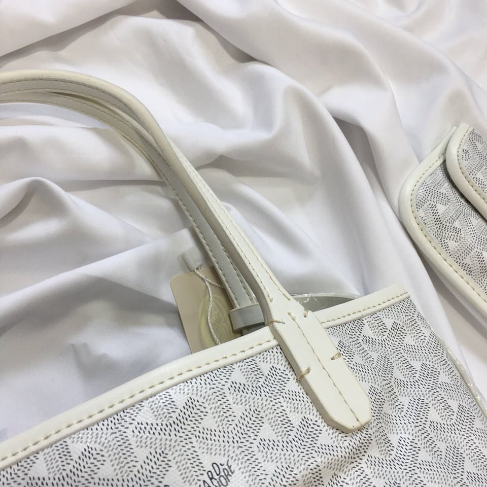 Goyard Anjou Mini Bag 20cm White Canvas view 5