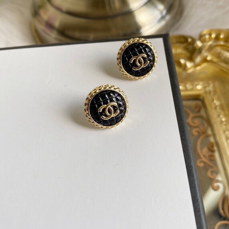Chanel Button Earrings view 8
