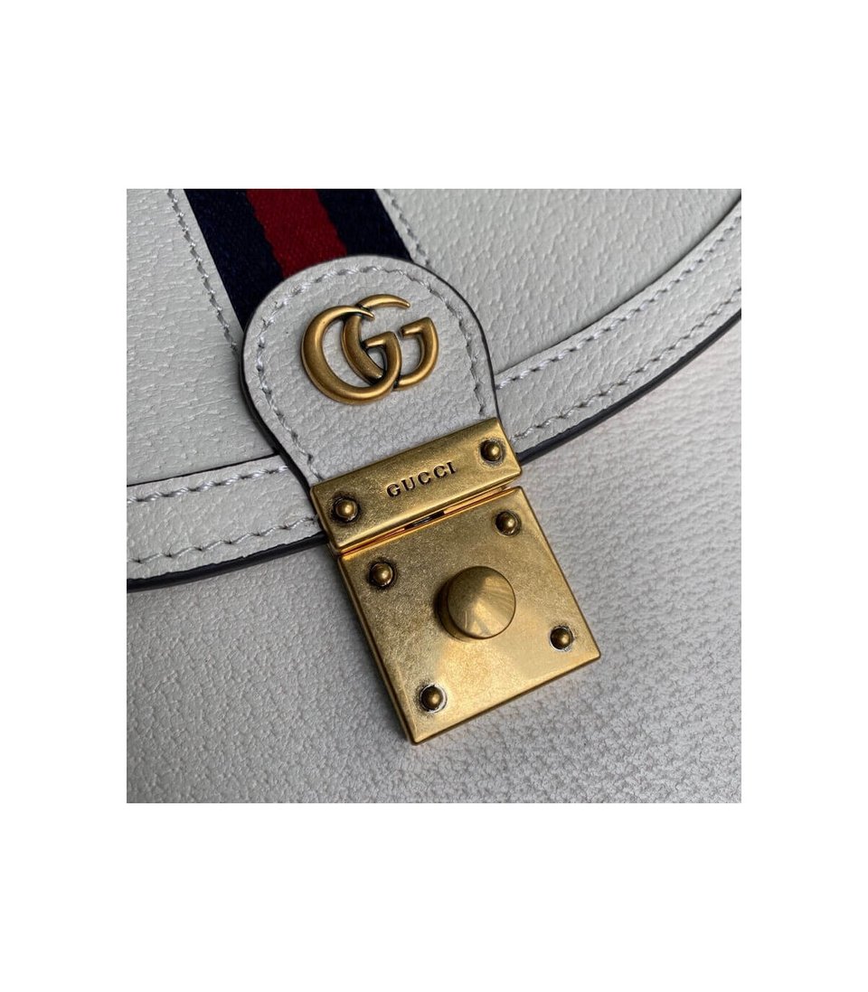 Gucci Ophidia Leather Small Top Handle Bag With Web view 8