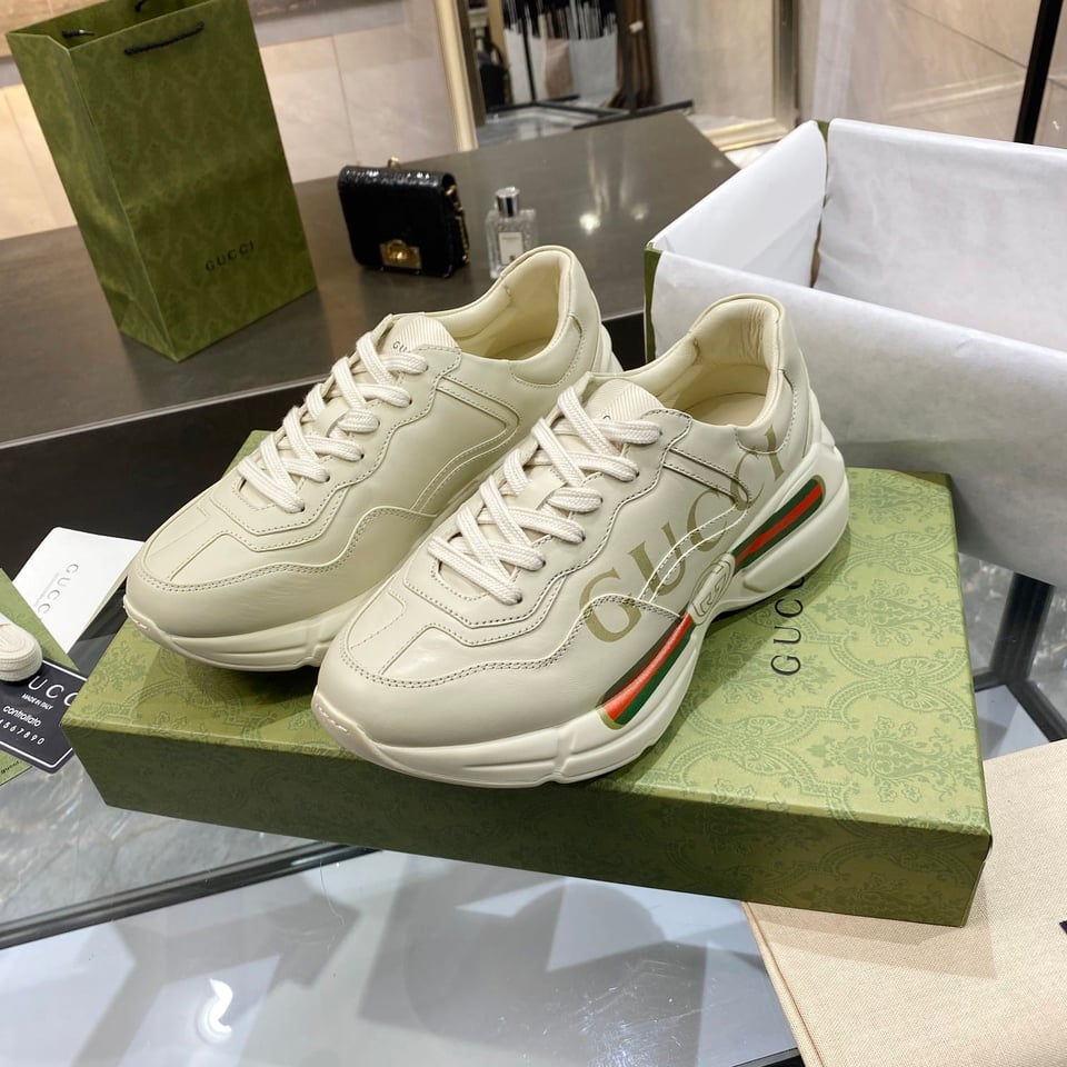 Gucci Women’S Rhyton Gucci Logo Leather Sneaker 528892 Drw00 9522 view 8