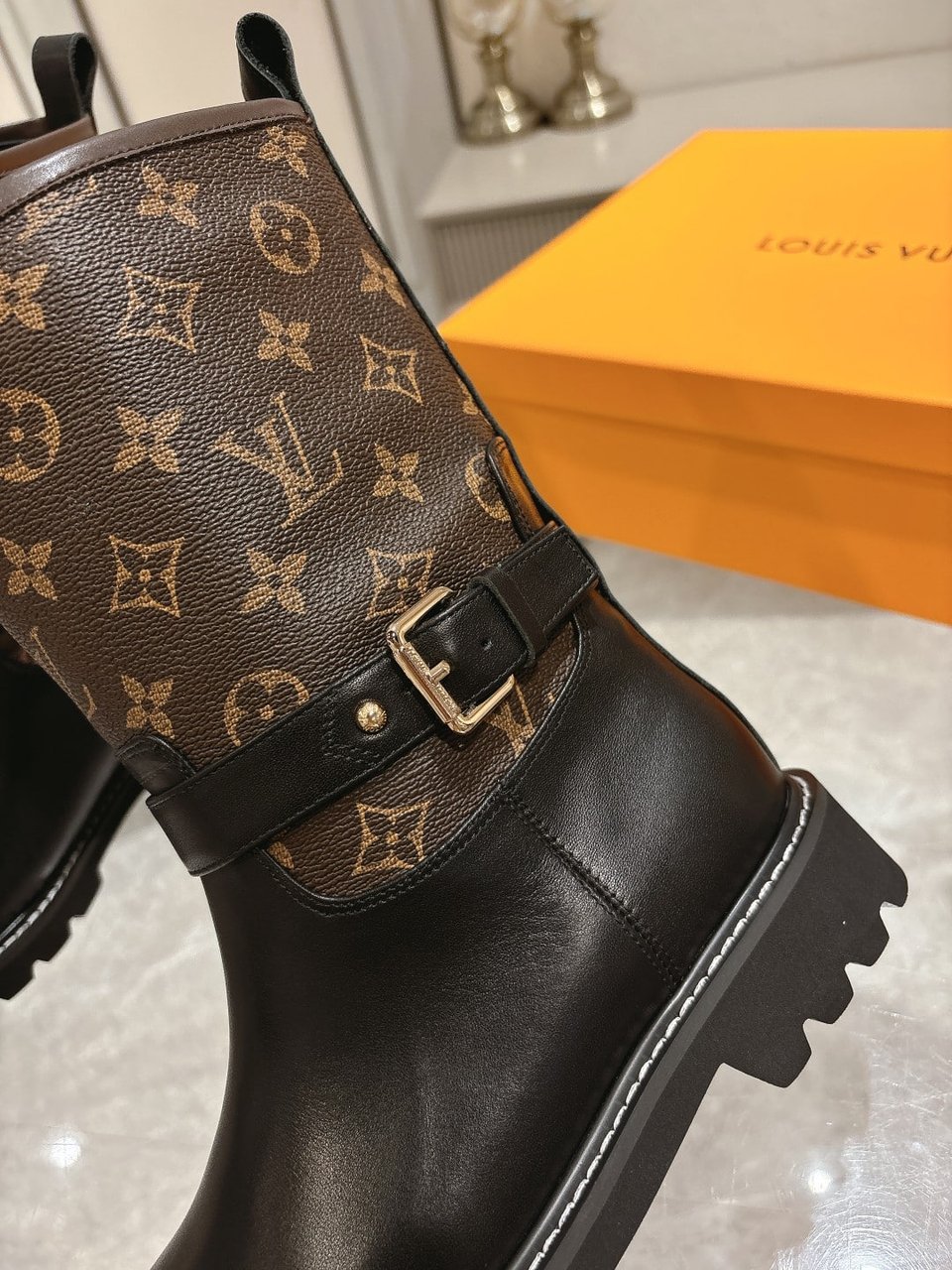 Louis Vuitton Territory Flat Ankle Boot Monogram Brown view 9