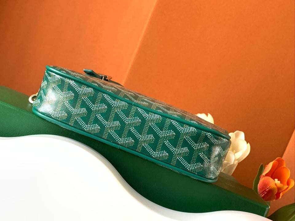 Goyard Yona Bag Coated MM 21Cm Green Canvas view 3