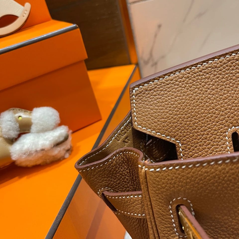 Hermes Birkin 30Cm Gold Togo Leather Gold Hardware view 5