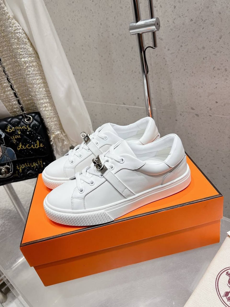 Hermes Sneakers Day Blanc Color Calfskin H252883ZH90390 view 6