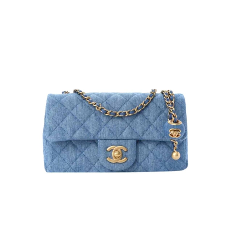 Chanel Denim Rectangular Crush Ghw 20Cm/7.9in view 2