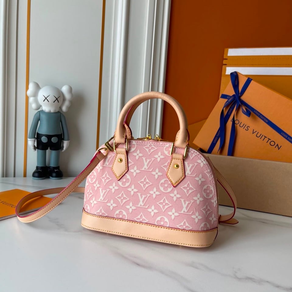 Louis Vuitton Alma BB Monogram Emblème Rose Ruban Color 23.5cm M2A378 view 7