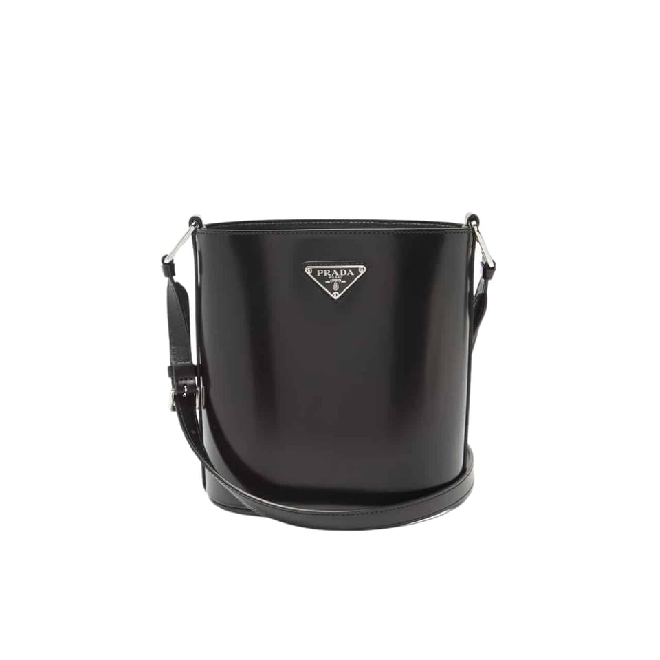 Prada Spazzolato Bucket Bag Black 17Cm view 2