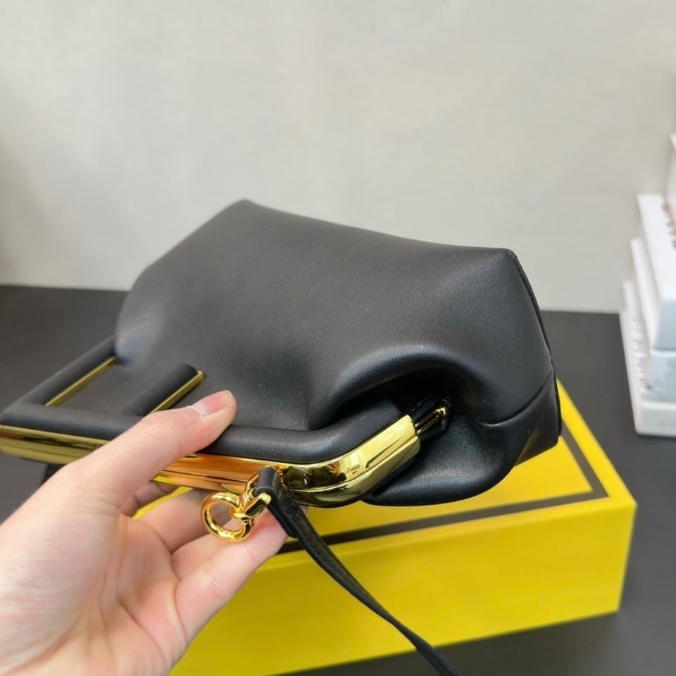 Fendi First Small Nappa Leather Bag Black 23Cm 8Bp129Abvef0Kur view 7