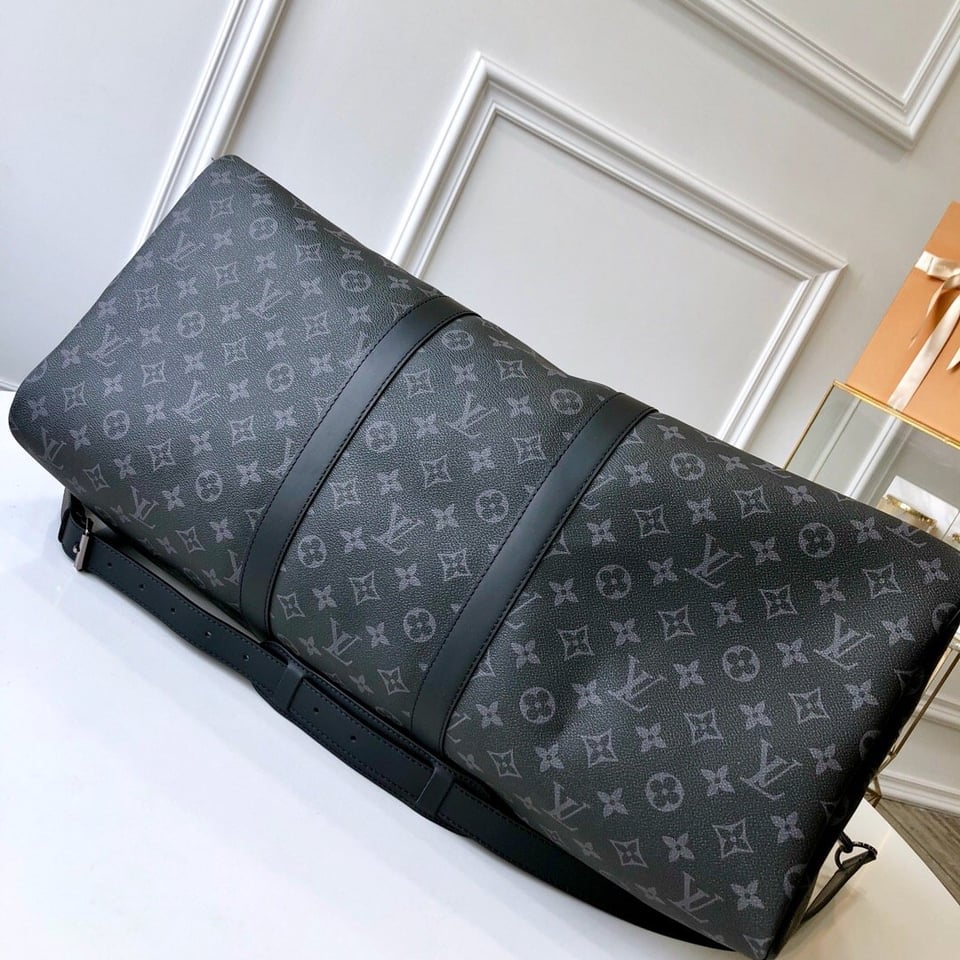 Louis Vuitton Keepall Bandouli Re 55 Monogram Eclipse 55cm M40605 view 13