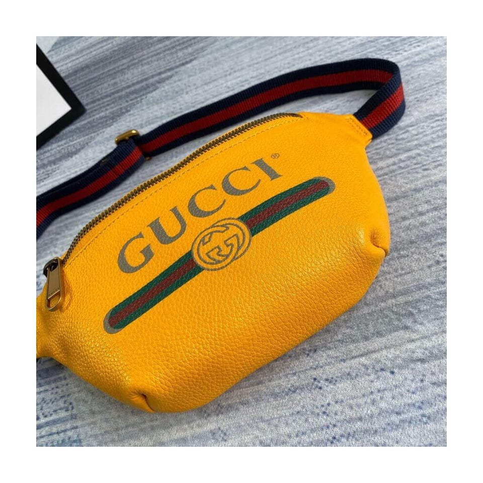 Gucci Print Small Belt Bag Waist Body Yellow view 6