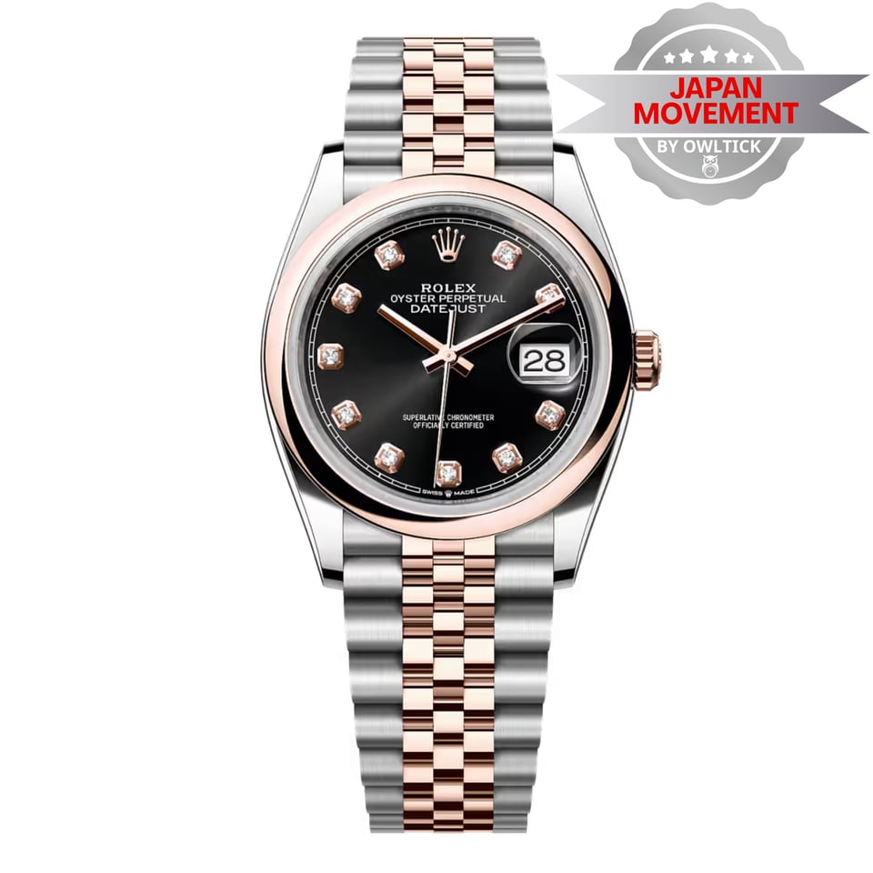 [Superclone] Rolex Datejust 36mm Bright Black Dial Jubilee 126201