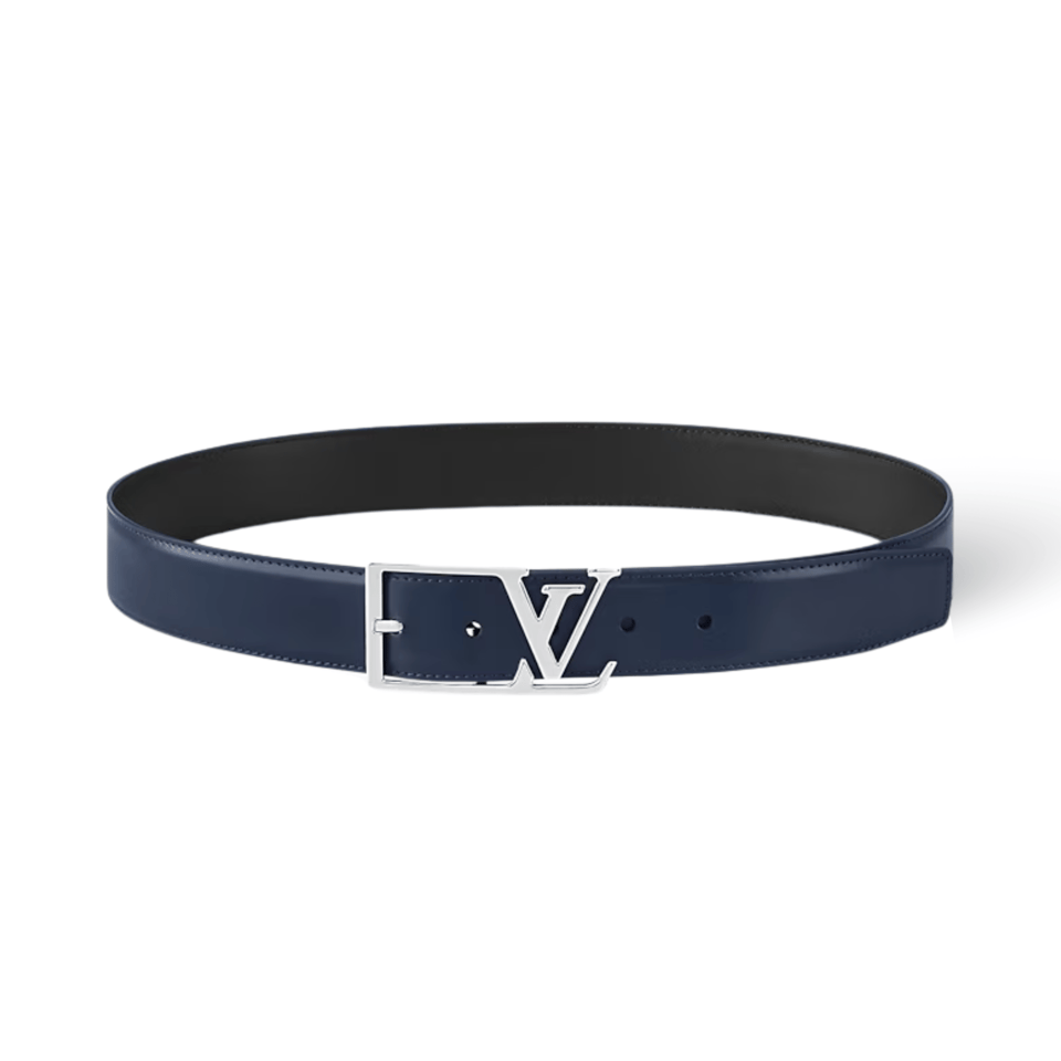 Louis Vuitton LV Navy Blue Skyline 35mm Men Belt M8713U view 2