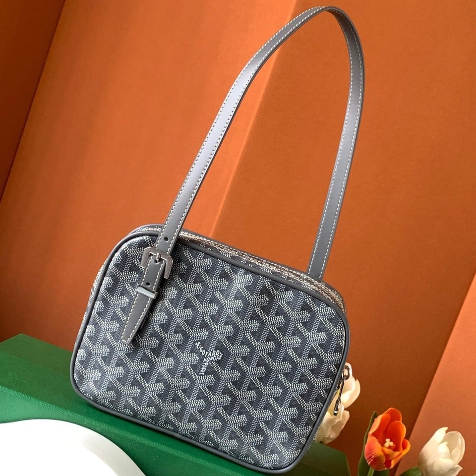 Goyard Yona Bag Coated MM 21Cm Grey Canvas view 2