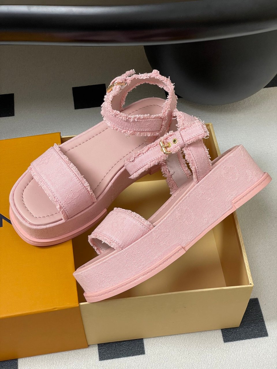 Louis Vuitton By The Pool Maya Flatform Sandal Pink view 3