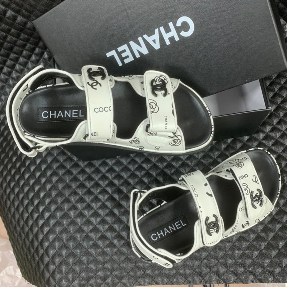 Chanel Dad Slingback Sandals 23P Camelia Cc Logo view 11