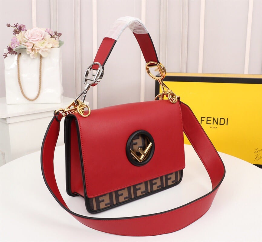 Fendi Kan I F Logo Red Bag 25Cm view 10