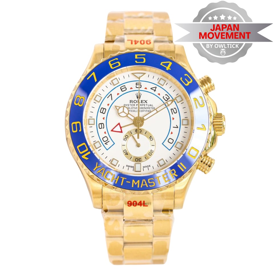 [Superclone] Rolex Yacht-Master II 44mm Gold White Dial M116688-0002