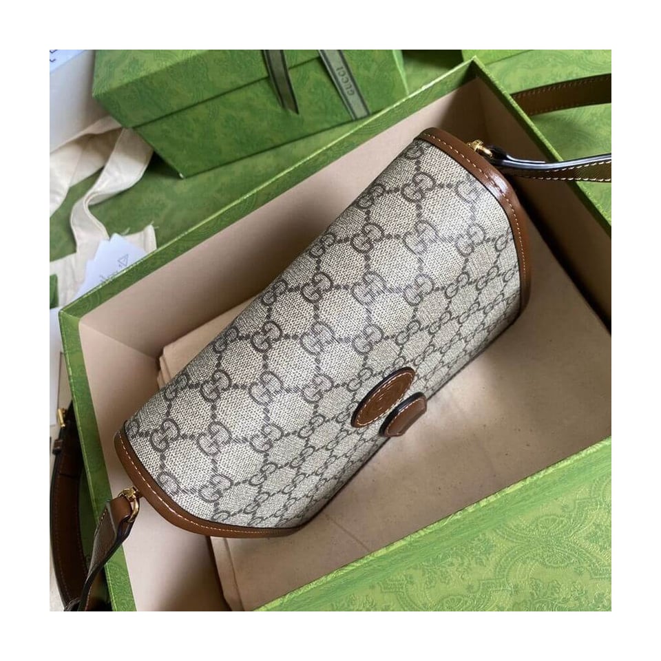 Gucci Mini Shoulder Bag with Interlocking G in GG Supreme view 11