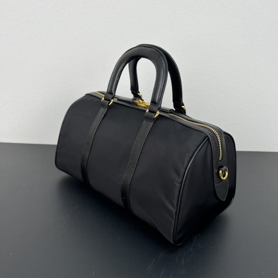 Prada Re Edition 1978 Re Nylon X Saffiano Medium Top Handle Bag Black 31Cm view 5