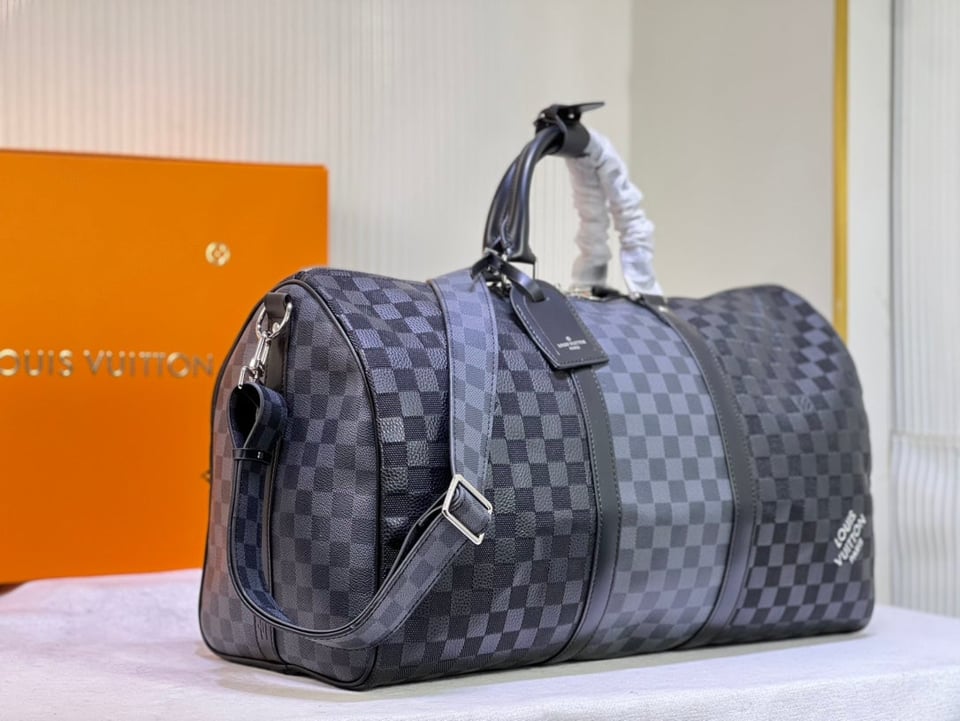 Louis Vuitton Keepall 50 Blue Graphite view 11