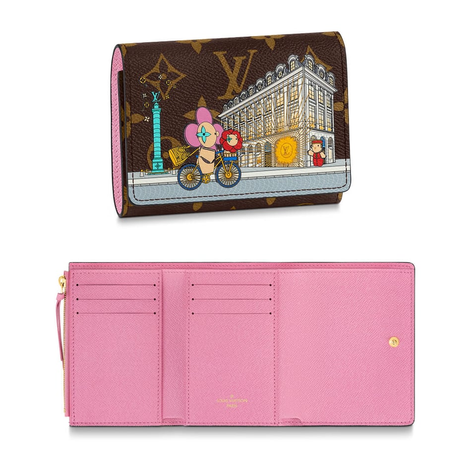Louis Vuitton Christmas Animation 2022 Victorine Wallet Pink view 2