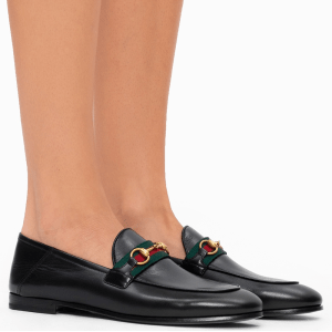 Gucci GG Horsebit Logo Loafer Shoes Black For Men view 3