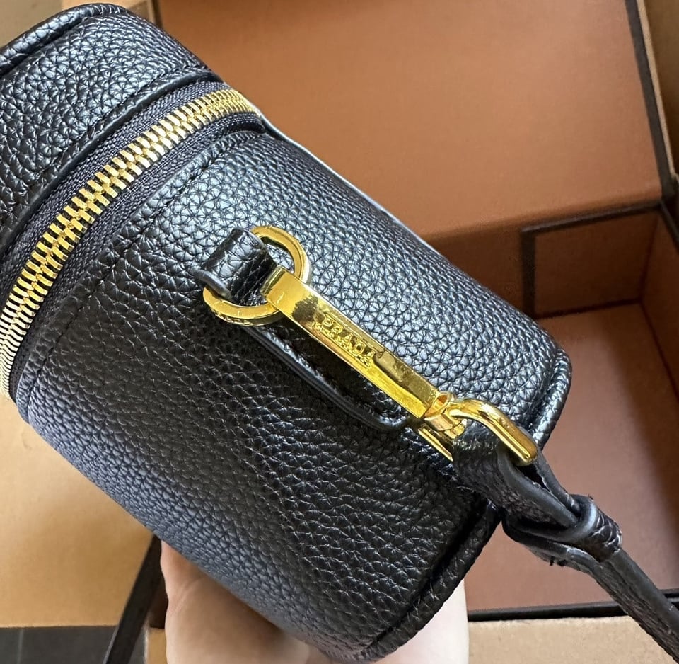 Prada Leather Mini Bag Black 20Cm view 9
