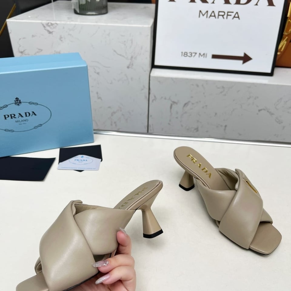 Prada Padded Nappa Sandals Beige 1Xx754 2Dl8 F0036 F 065 view 6