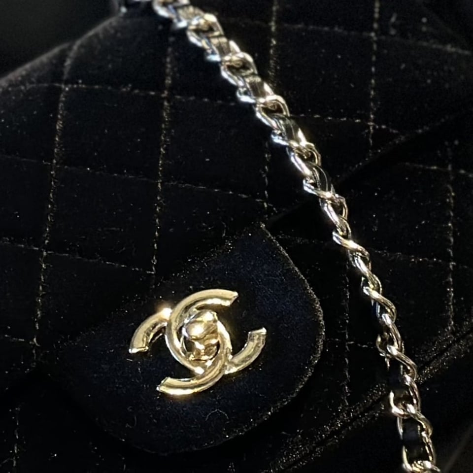 Chanel Velvet Pearl Crush Mini Flap Bag Black 20Cm/7.9in view 7