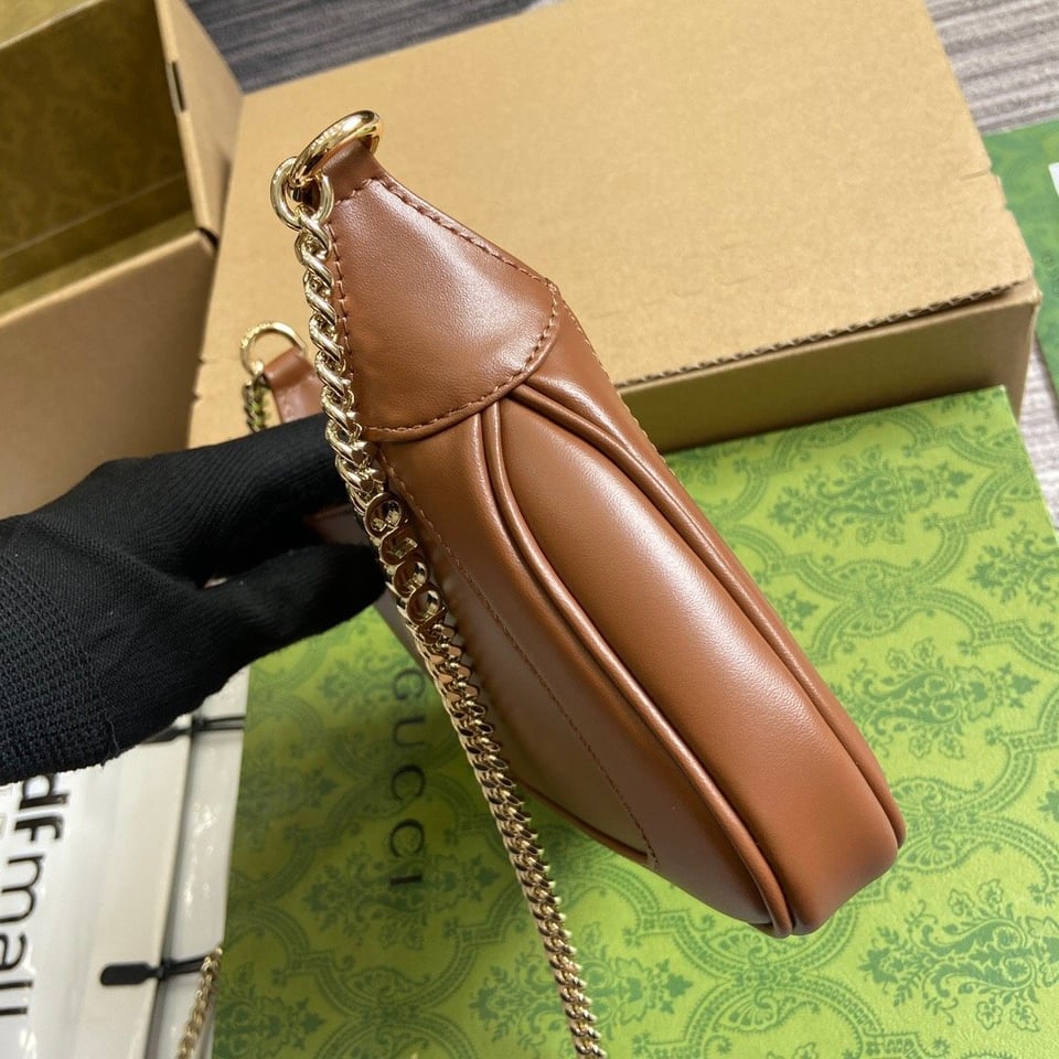 Gucci Jackie 1961 Mini Hobo Bag Brown 19cm view 8