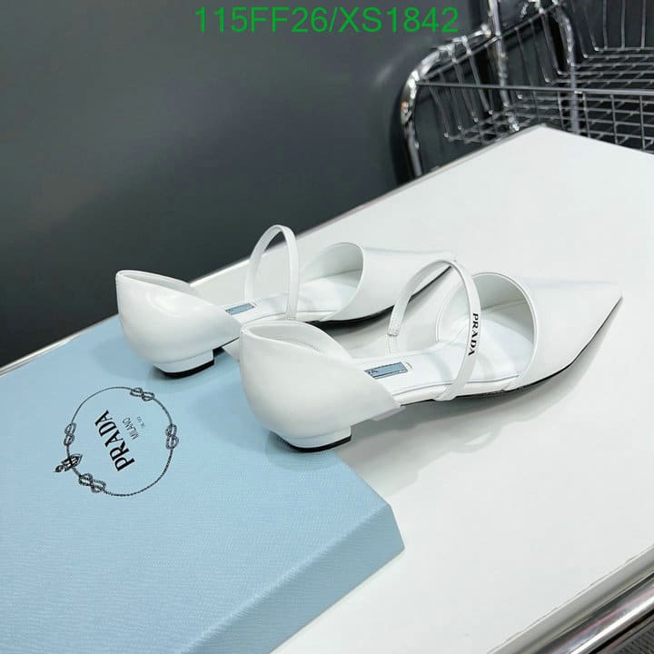 Prada Leather Ballet Flats White view 7