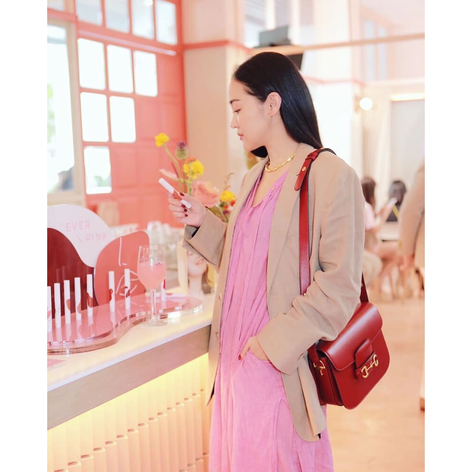 Gucci Horsebit 1955 Shoulder Bag In Red Leather view 8