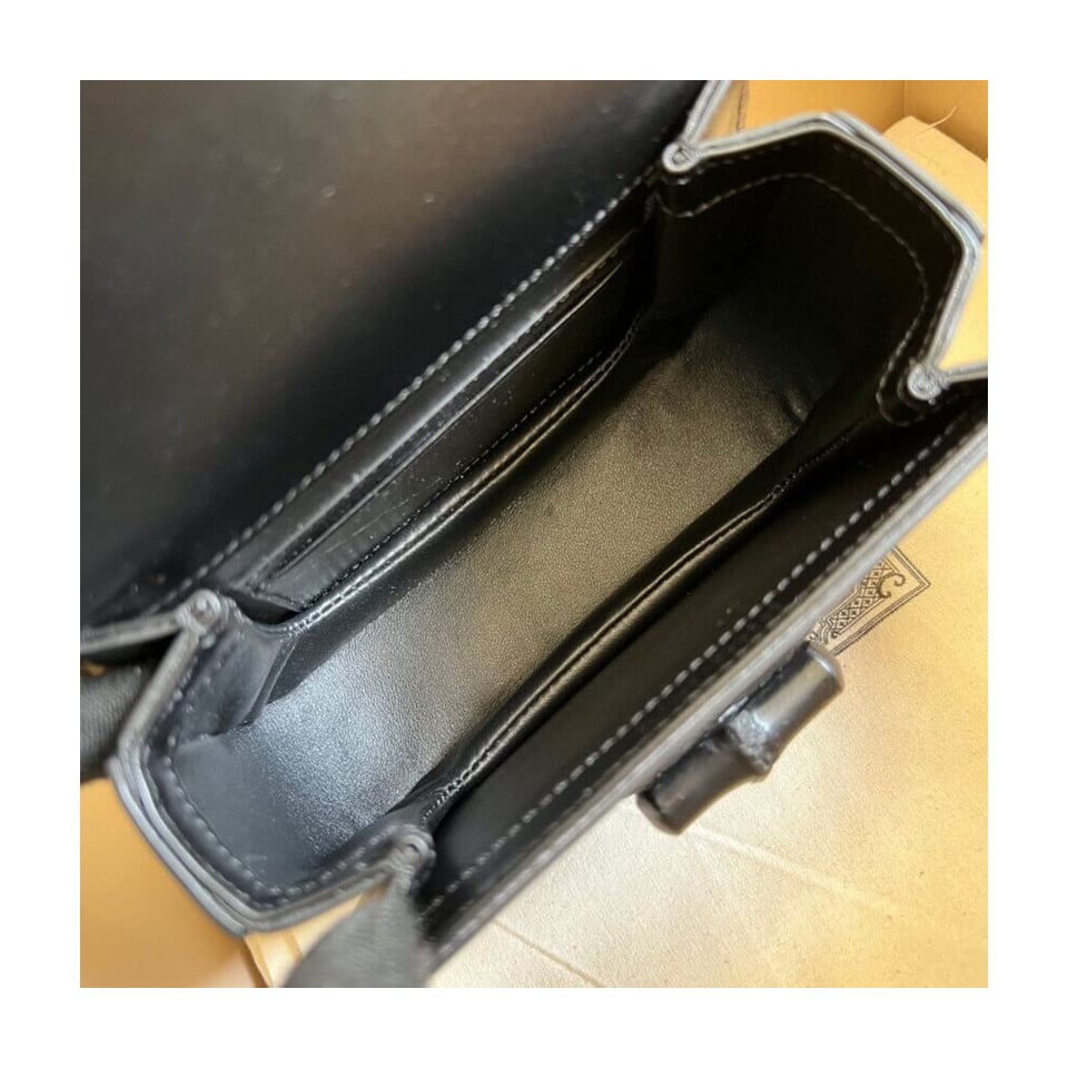 Gucci Mini Top Handle Bag with Bamboo Black view 11