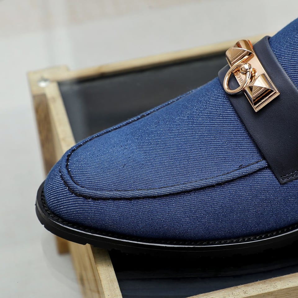 Hermes Blaise Loafer Blue view 5
