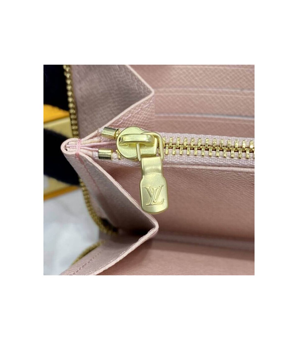 Louis Vuitton Damier Ebene Zippy Wallet Pink view 8