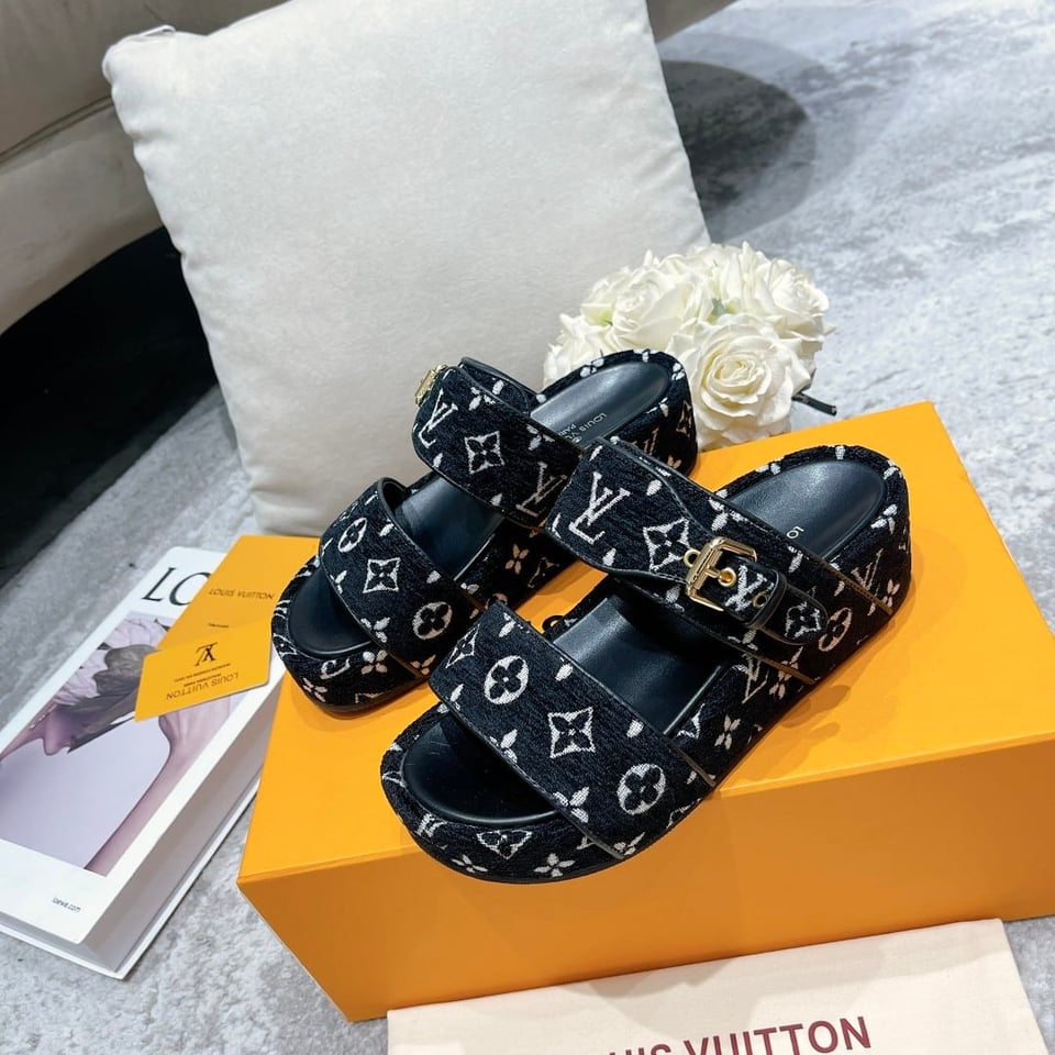 Louis Vuitton Mule Jumbo Flatform Black 1A94Uw view 6