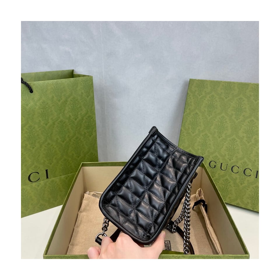Gucci GG Marmont Small Tote Bag Black view 11