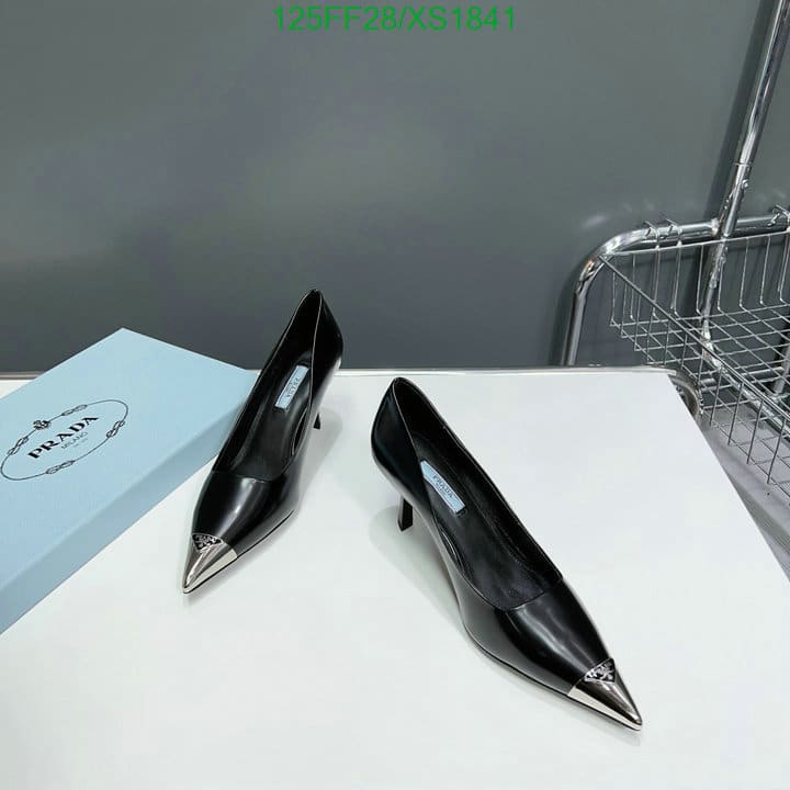 Prada Brushed Leather Pumps Black view 9