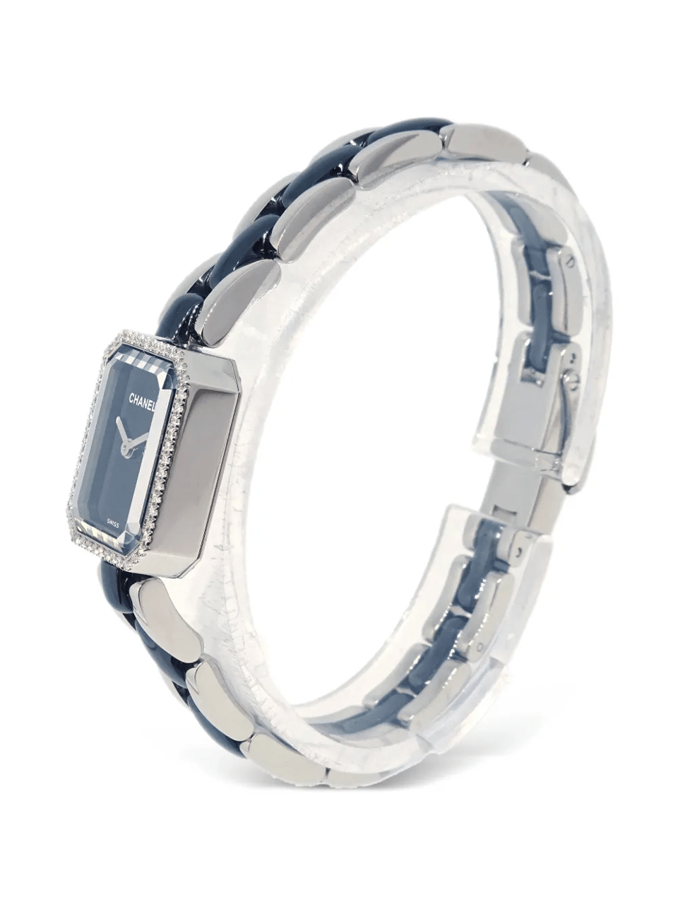 Chanel Première Ceramic Diamond Watch Black Dial view 4