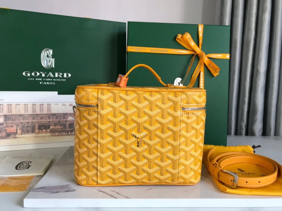 Goyard Muse Vanity Case 20 Cm Yellow Goyardine Canvas view 8