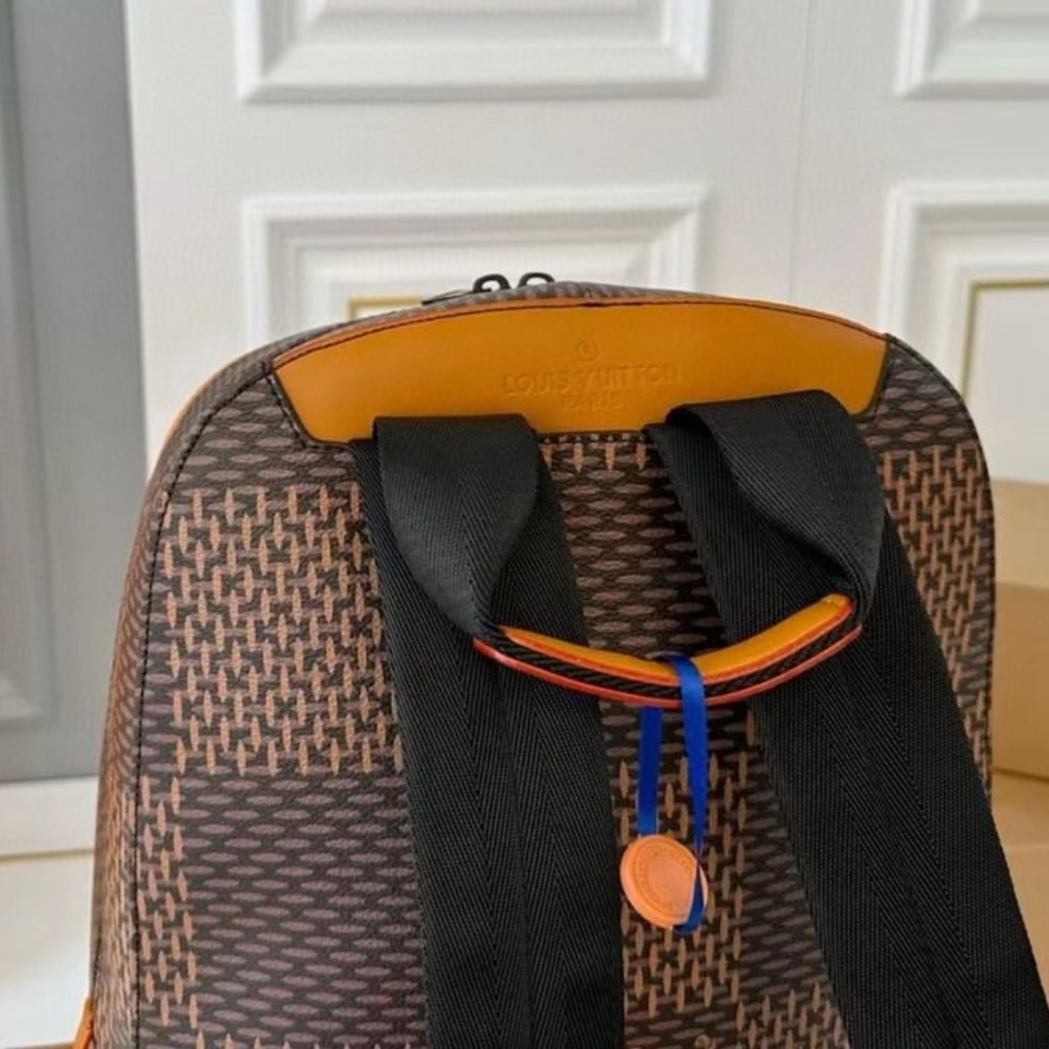 Louis Vuitton Nigo Monogram Reverse Canvas Backpack Brown 29Cm view 6