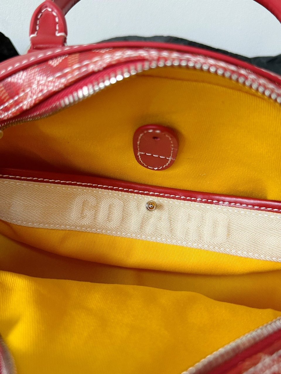 Goyard Goya Bowling Ball Small Red Canvas 27cm view 9