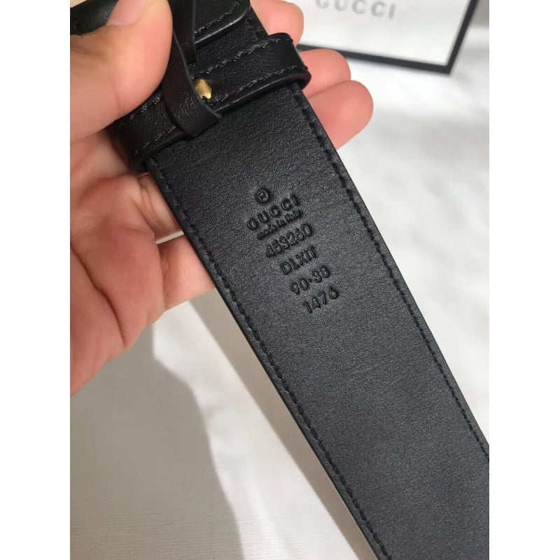 Gucci 40mm Leather Belt With Pearl Double G 453260 view 3