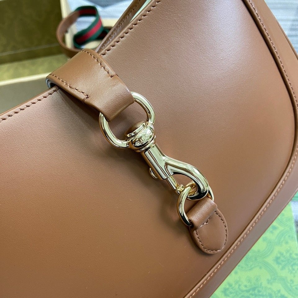 Gucci Jackie 1961 Small Hobo Bag In Brown Leather 27.5cm view 9