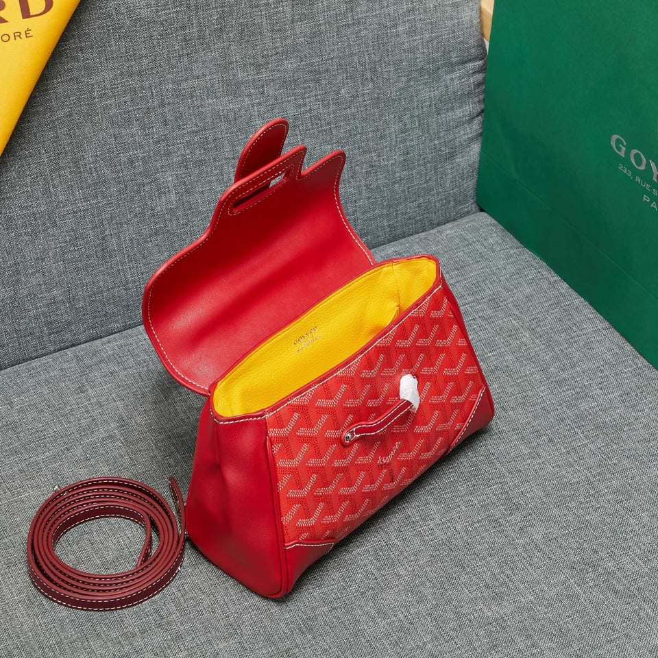 Goyard Saigon Souple Mini Bag Red Canvas 20cm view 6