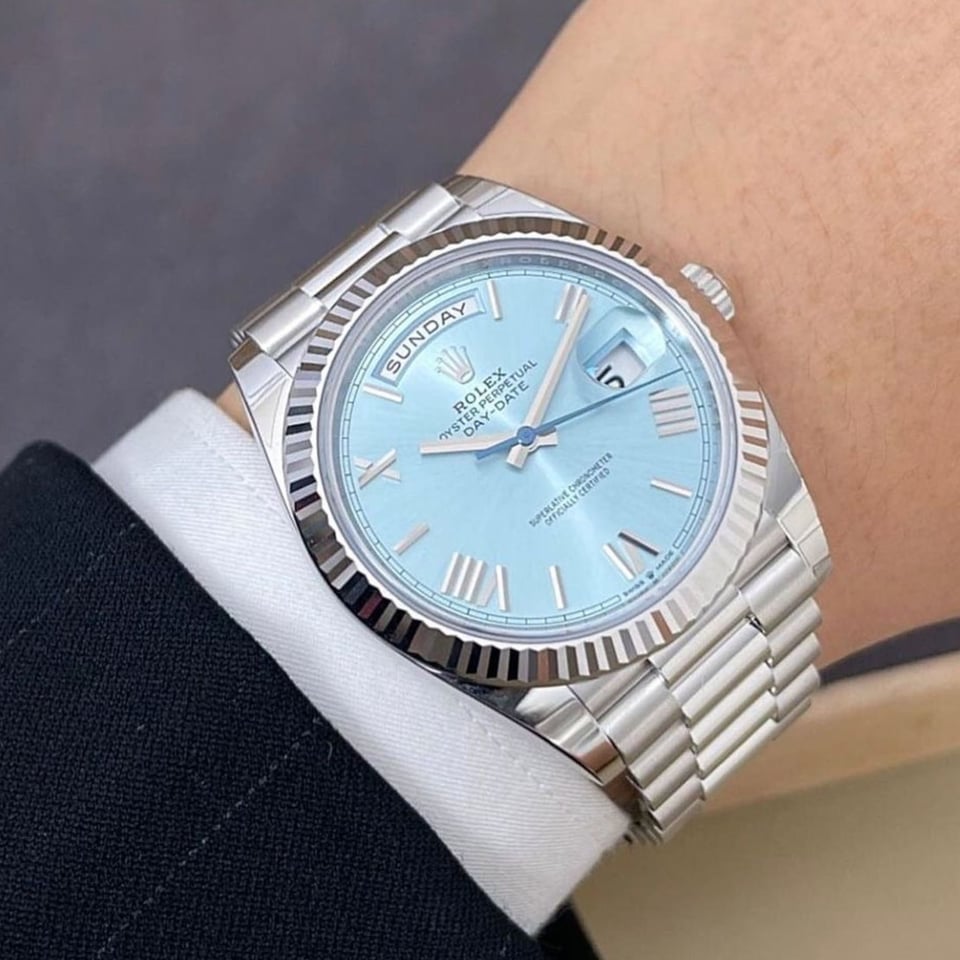 [Superclone] Rolex Day-Date 36mm Ice-Blue Dial President 128236 view 6