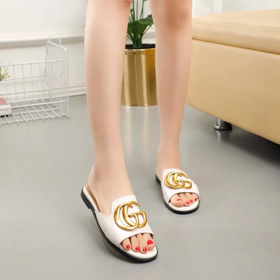 Gucci Princetown Gg Slippers Leather White view 6