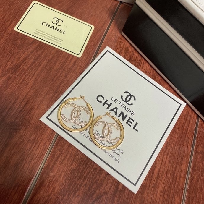 Chanel Gold Cc Earrings view 4