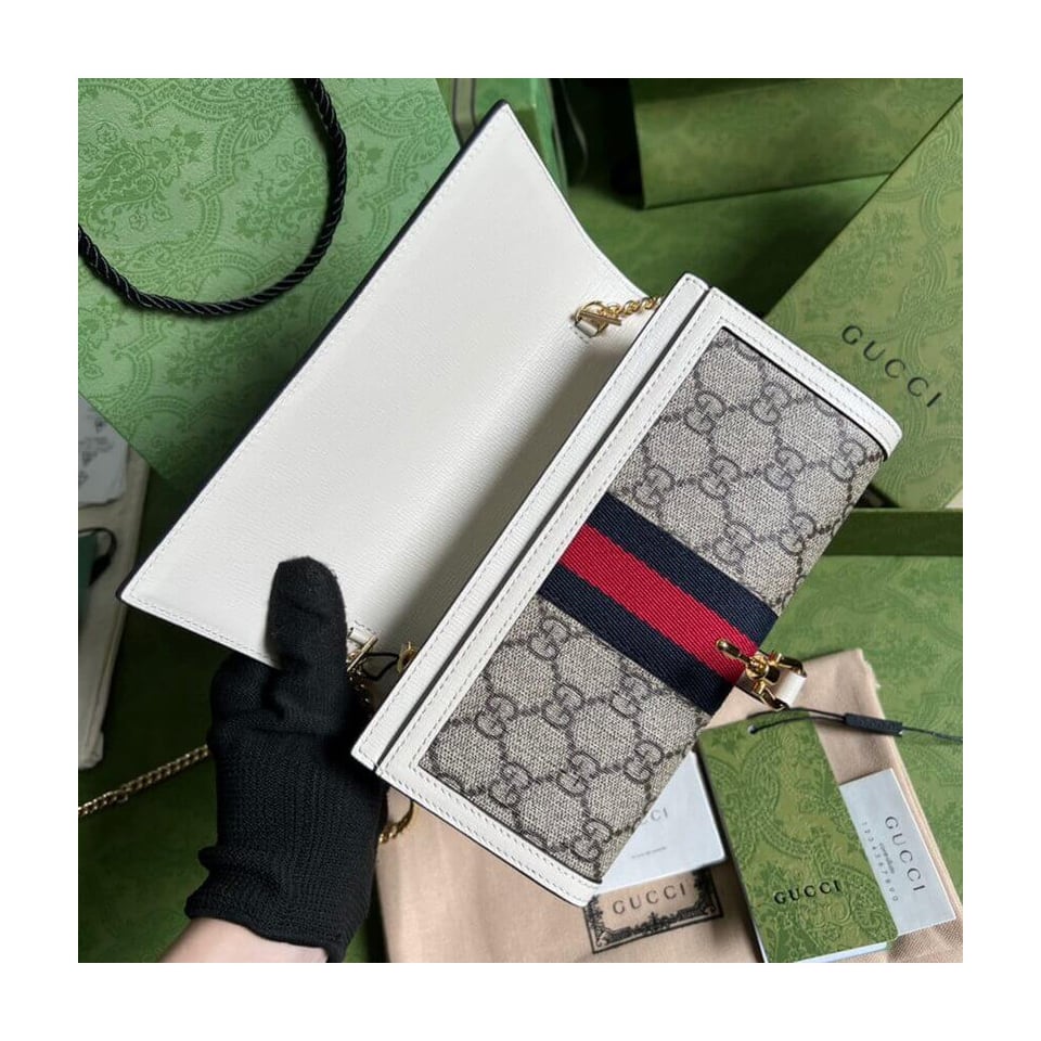 Gucci Jackie 1961 Chain Wallet White 19cm view 8